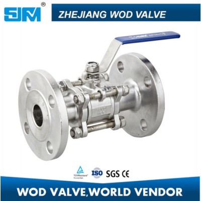 3PC Strainless Steel Flanged Ball Valve