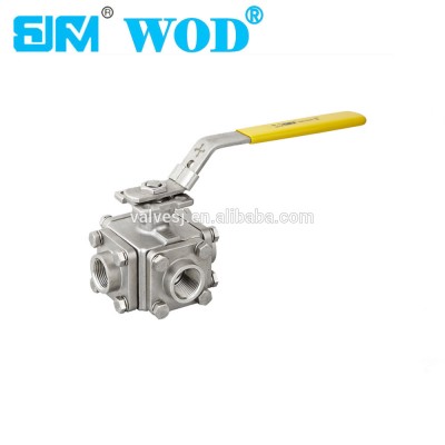 OEM China manufacturer stainless steel 4 way ball valve ball valve dn20 ball valve with key