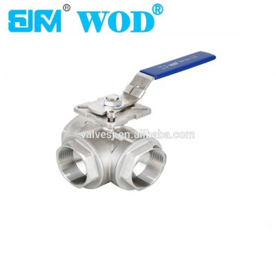 Three Way 3 Inch Stainless Steel Valve 3 Ways Dairy Ball Valve