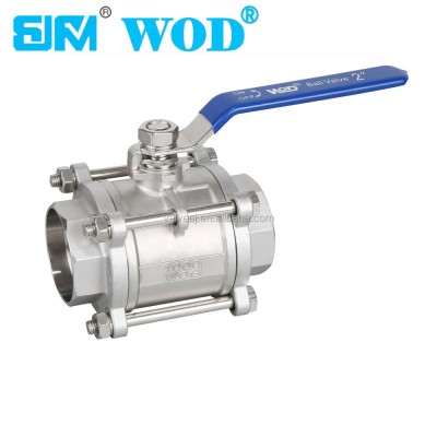 Durable Hot Sale High Quality Stainless Steel Cf8 Cf8m 3pc Socket Weld 1000wog Ball Valve