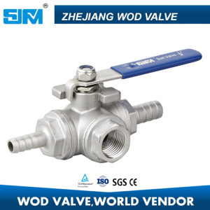 3 Way 316 Stainless Steel Ball Valve